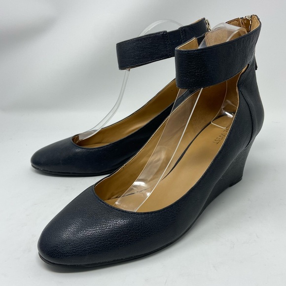 Nine West Black Mary Jane Platform Wedge Heels - Picture 2 of 11